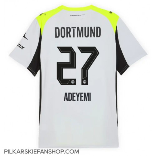 Koszulka piłkarska Borussia Dortmund Karim Adeyemi #27 Strój wyjazdowy 2025-26 tanio Krótki Rękaw Koszulka piłkarska Borussia Dortmund Karim Adeyemi #27 Strój wyjazdowy 2025-26 tanio Krótki Rękaw